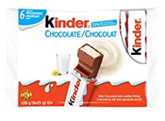 Kinder Chocolate Single Bars, 6-Pack. Individually Wrapped Milk Chocolate Bars (126g) for sale  Delivered anywhere in Canada