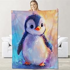 Flannel penguin blanket for sale  Delivered anywhere in USA 