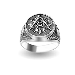 Masonic ring sterling for sale  Delivered anywhere in UK