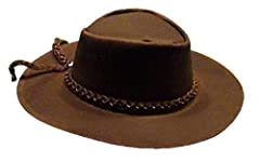 Sharpshooter Clint Eastwood Good Bad Ugly Brown Leather Cowboy Hat, Brown, Medium, used for sale  Delivered anywhere in Canada