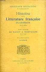 Histoire litterature francaise d'occasion  Livré partout en France