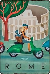 Targa metallo vintage usato  Spedito ovunque in Italia 
