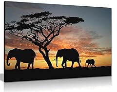 Elephants sunset africa for sale  Delivered anywhere in Ireland