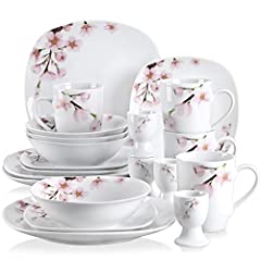 VEWEET 'Annie' 20-Piece Dinner Set Ivory White Porcelain for sale  Delivered anywhere in UK