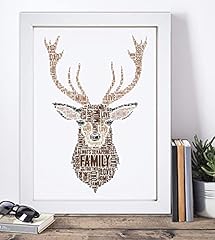 Personalised stags head for sale  Delivered anywhere in UK