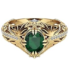 Emerald ring yellow for sale  Delivered anywhere in UK