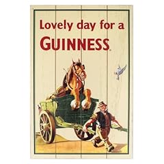 Guinness cartello legno usato  Spedito ovunque in Italia 