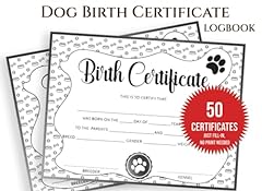 Dog birth certificate for sale  Delivered anywhere in USA 