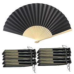 Black hand fans for sale  Delivered anywhere in UK