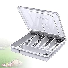 HIMAugbo Cutlery Tray with Lid, Campervan Cutlery Holder for sale  Delivered anywhere in Ireland