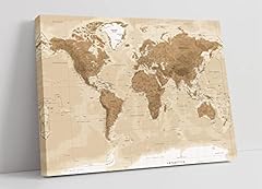 Vintage map canvas for sale  Delivered anywhere in Ireland