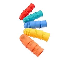 Pack of 5 Assorted Rubber Thimbles Thimblettes Thimblette for sale  Delivered anywhere in UK