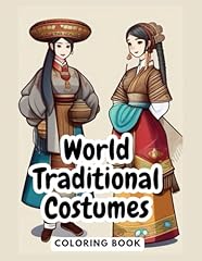 Traditional costumes coloring for sale  Delivered anywhere in UK