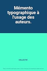 Mémento typographique usage d'occasion  Livré partout en France