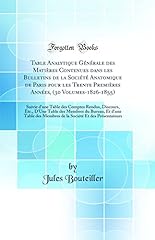Table analytique générale d'occasion  Livré partout en France