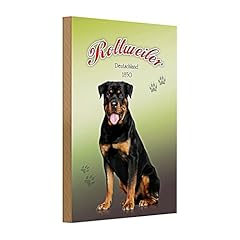 Rottweiler targa legno usato  Spedito ovunque in Italia 