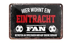 Blechschild wohnt eintracht gebraucht kaufen  Wird an jeden Ort in Deutschland