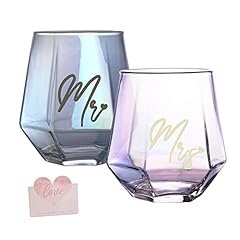 Mrs couple glasses for sale  Delivered anywhere in Ireland