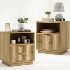 Fluted nightstands set for sale  Delivered anywhere in USA 