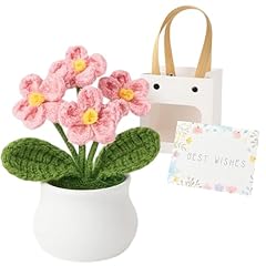 Crochet flowers pink for sale  Delivered anywhere in UK