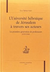 Université hébraïque jérus d'occasion  Livré partout en France