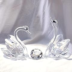 Double crystal swans for sale  Delivered anywhere in Ireland