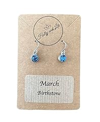 March birthstone drop for sale  Delivered anywhere in Ireland