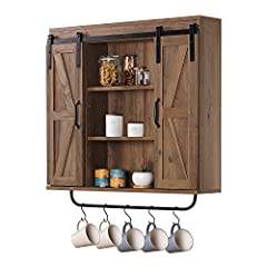 Rustown Rustic Wood Wall Storage Cabinet with Two Sliding for sale  Delivered anywhere in USA 