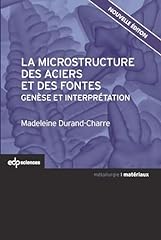 Microstructure aciers fontes d'occasion  Livré partout en France