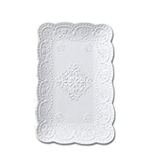 YBK Tech Elegant Rectangle Embossed Lace Plate Bone for sale  Delivered anywhere in UK