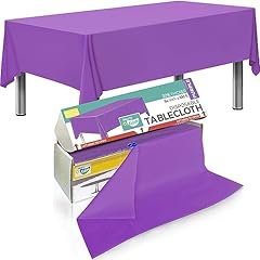 Purple tablecloth plastic for sale  Delivered anywhere in UK