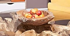 Teak fruit bowl for sale  Delivered anywhere in Ireland
