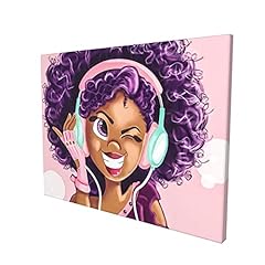 Afro girl canvas for sale  Delivered anywhere in USA 