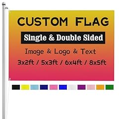 Custom flags double for sale  Delivered anywhere in UK