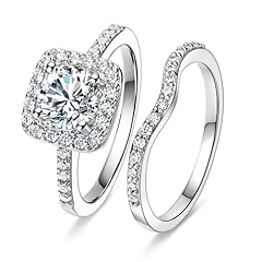 Used, MDFUN 18K White Gold Plated Cubic Zirconia Two-in-One for sale  Delivered anywhere in Canada