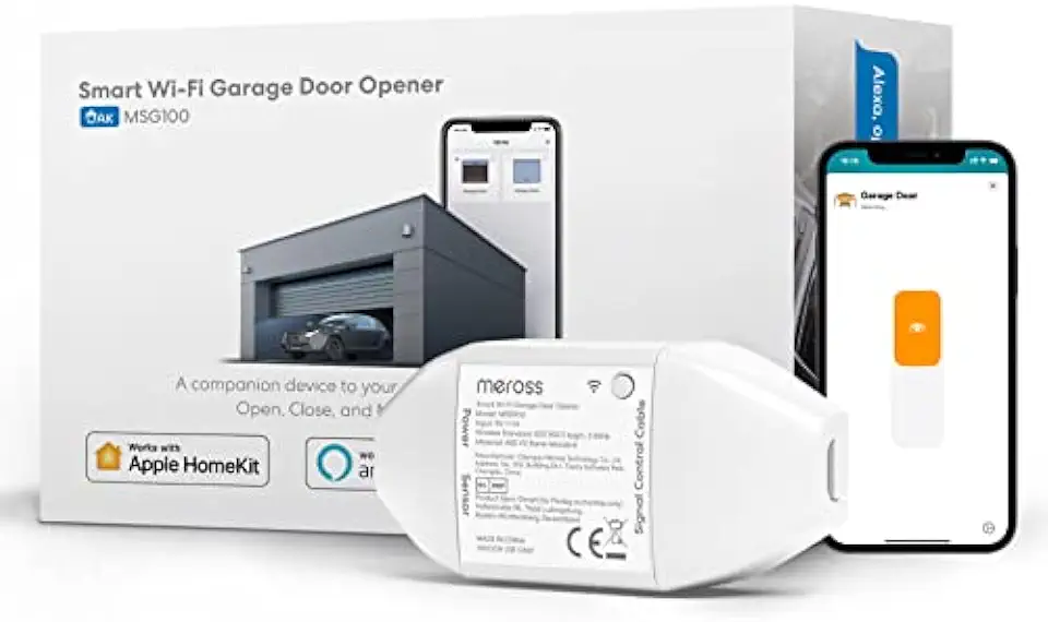 Meross Smart WLAN garagedeuropener werkt met Apple HomeKit, APP-bediening, compatibel met Alexa, Google Assistant en SmartThings, geen hub vereist tweedehands  