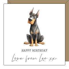 Personalised doberman birthday for sale  Delivered anywhere in UK
