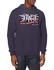 BSA Men's Flag Logo Hooded Sweatshirt, Petrol Blue, for sale  Delivered anywhere in UK
