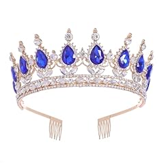 Blue tiara crown for sale  Delivered anywhere in USA 