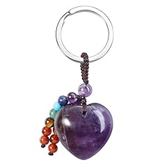 CrystalTears Amethyst Crystal Keyring Keychain Natural, used for sale  Delivered anywhere in UK
