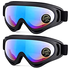 Used, 2-Pack Snow Ski Goggles, Snowboard Goggles for Men, Women, Youth, Kids, Boys or Girls for sale  Delivered anywhere in USA 