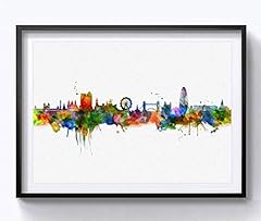 London watercolor skyline for sale  Delivered anywhere in USA 