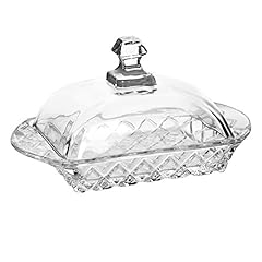 Glass butter dish for sale  Delivered anywhere in UK