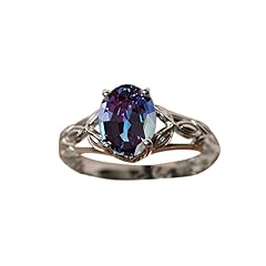 Oval Cut Natural Alexandrite Ring, 925 Sterling Silver Ring, Engagement Ring, Promise Ring, Anniversary Ring, Gift for her, used for sale  Delivered anywhere in Canada