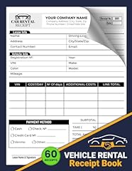 Vehicle rental receipt for sale  Delivered anywhere in USA 
