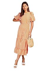 Orange gingham tiered for sale  Delivered anywhere in UK