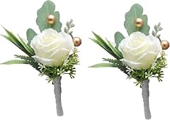 2pcs roses boutonniere for sale  Delivered anywhere in UK
