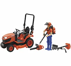 Used, 1/18 Kubota BX2670 Lawn Tractor with Figure & Accessories for sale  Delivered anywhere in USA 