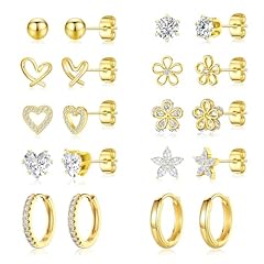 Small gold stud for sale  Delivered anywhere in USA 