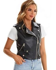 Faux leather vest for sale  Delivered anywhere in USA 